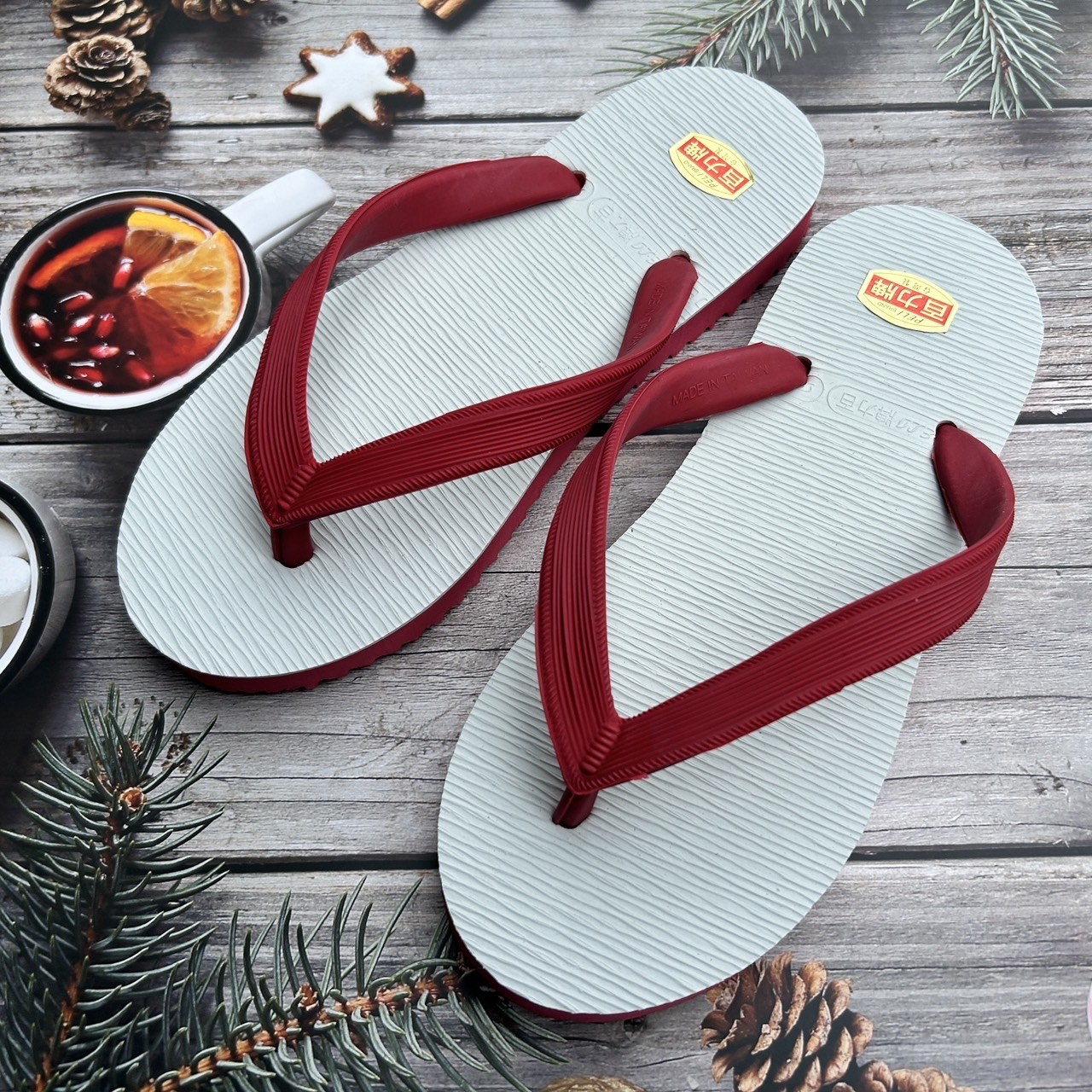 紅白夾腳拖