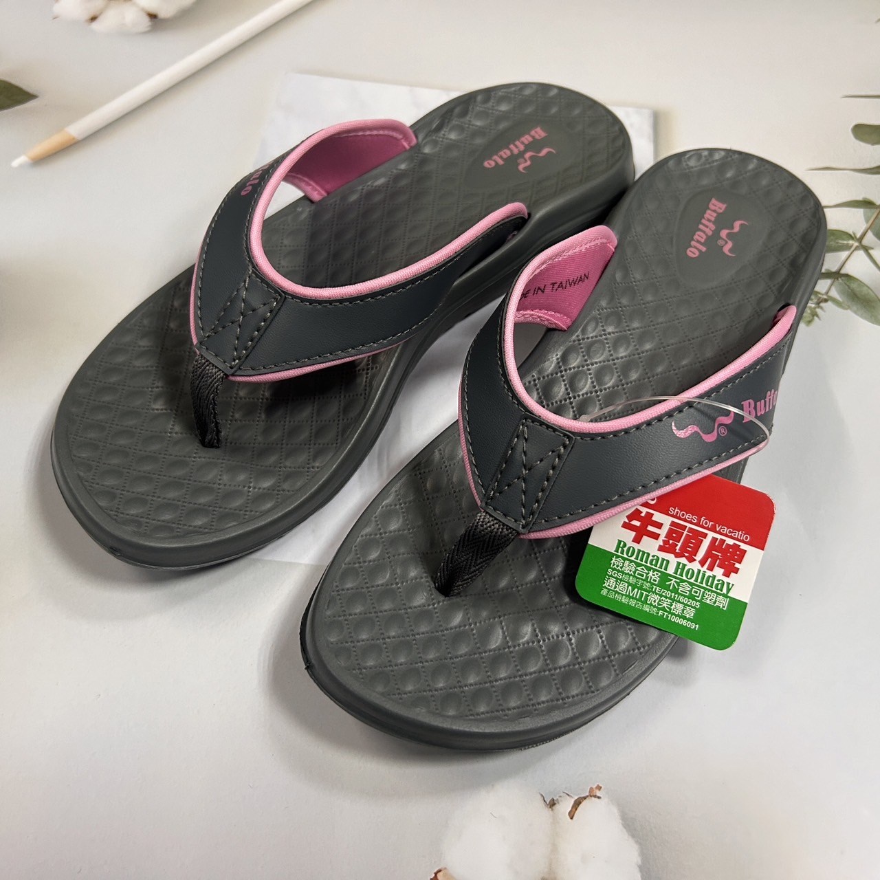 Buffalo牛頭牌 羅馬假期夾拖 911179