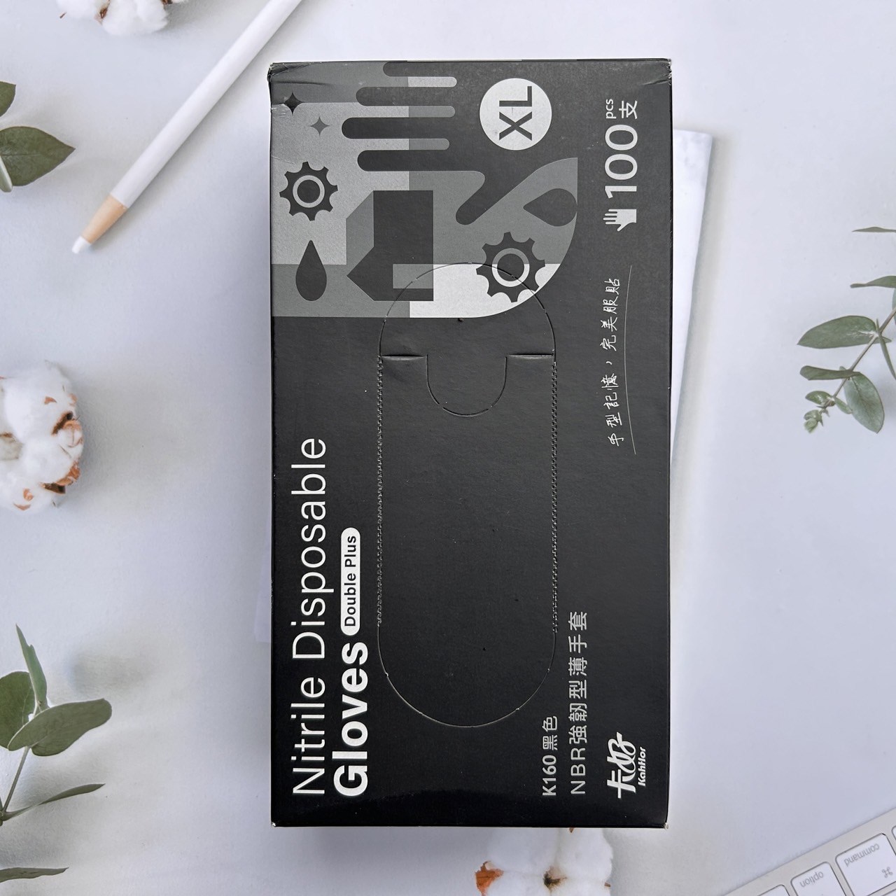 K160 NBR強韌薄手套(100入) 黑色 清潔手套 廚房手套