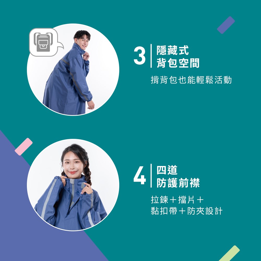 HOOMUA 秒穿世袋側開雨衣 一件式雨衣 連身式雨衣 機車雨衣