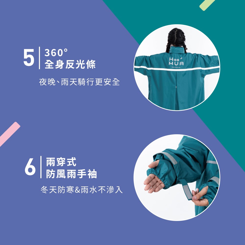HOOMUA 秒穿世袋側開雨衣 一件式雨衣 連身式雨衣 機車雨衣