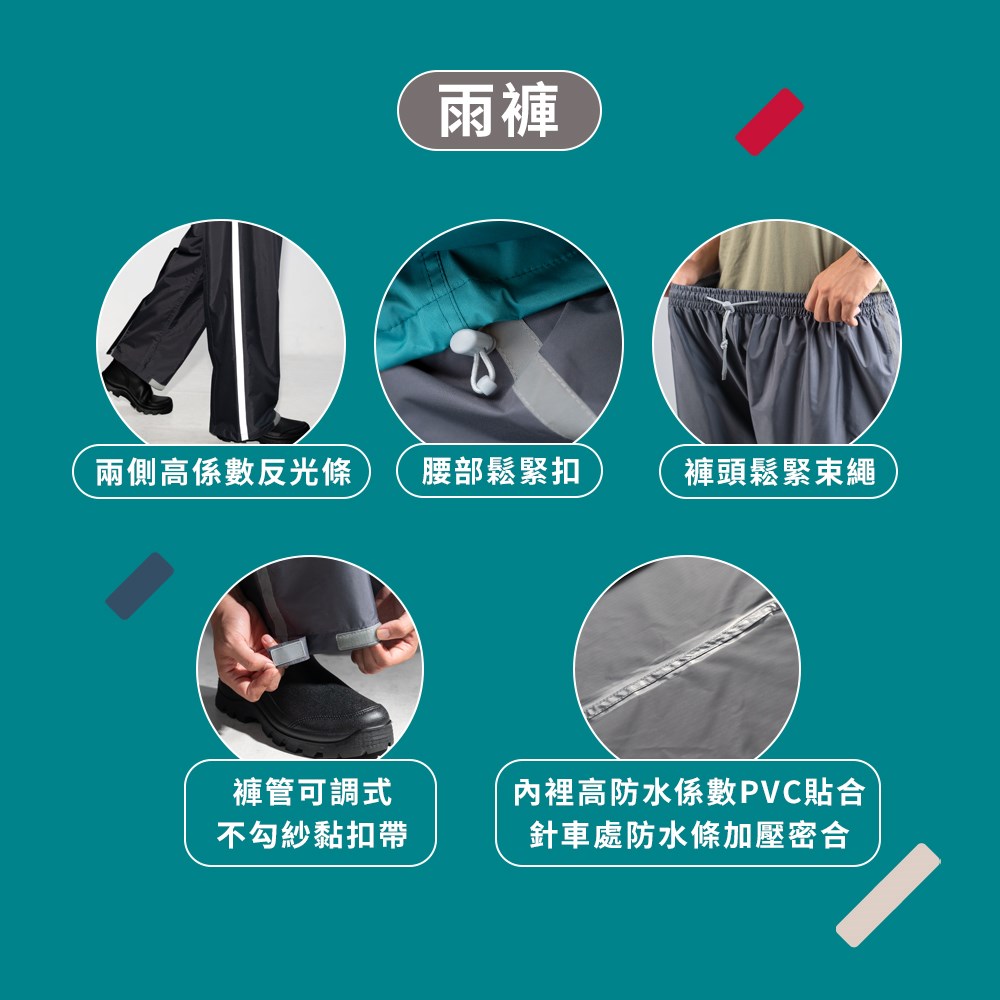 HOOMUA 水雨爭鋒 外送級防風套裝雨衣 兩件式雨衣 機車雨衣