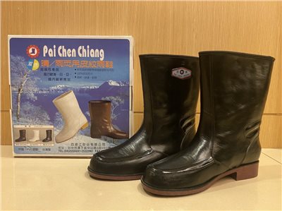 百振江 9308 晴天雨天兩用皮紋雨鞋 中筒雨鞋 登山鞋